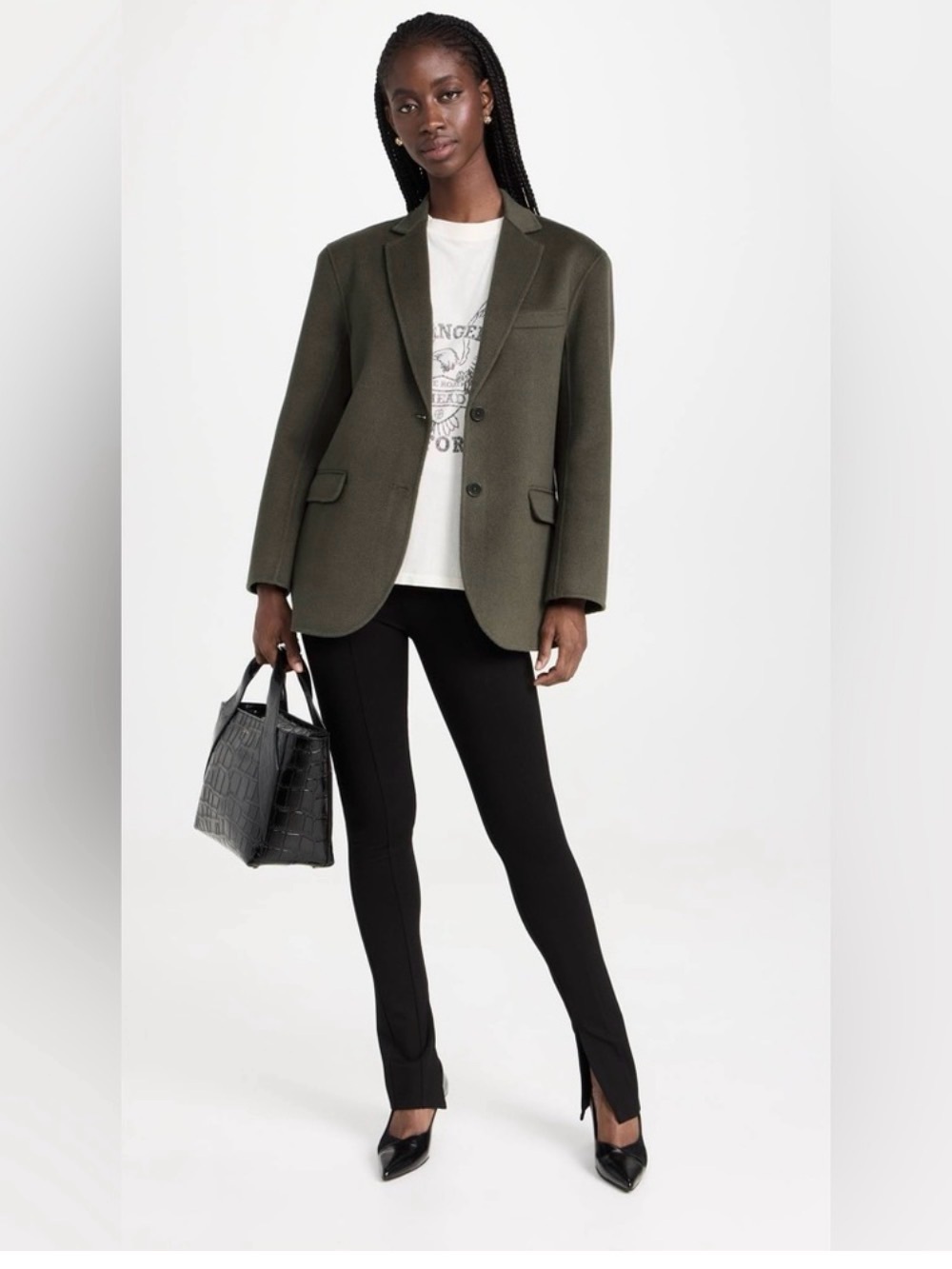 Anine Bing Quinn blazer in cashmere/wool blend